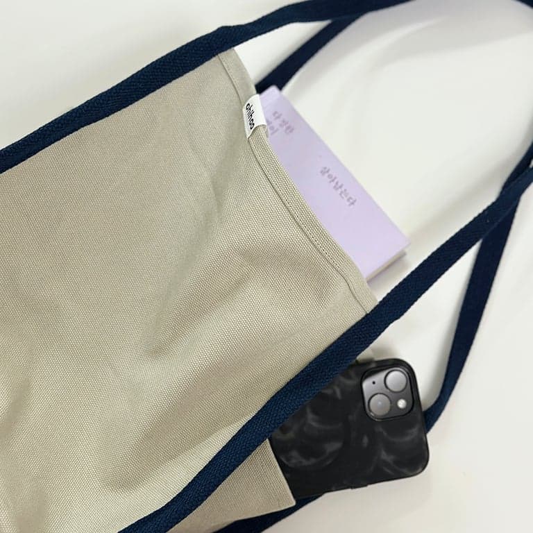 캔버스 숄더백 / Light khaki grey 이미지 5